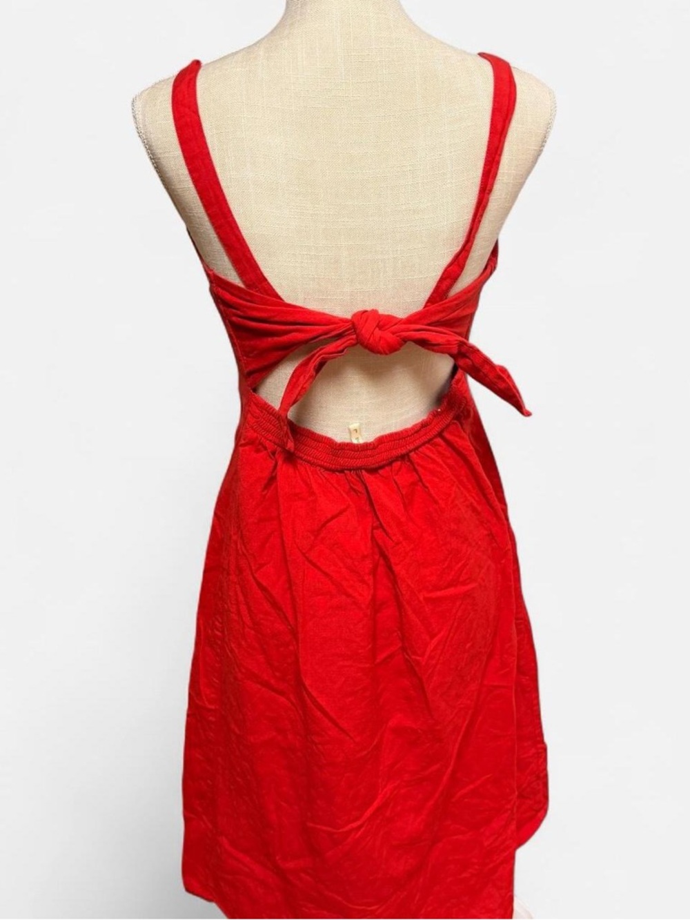 Japna Red Button-Front Mini Dress - Picture 2 of 4